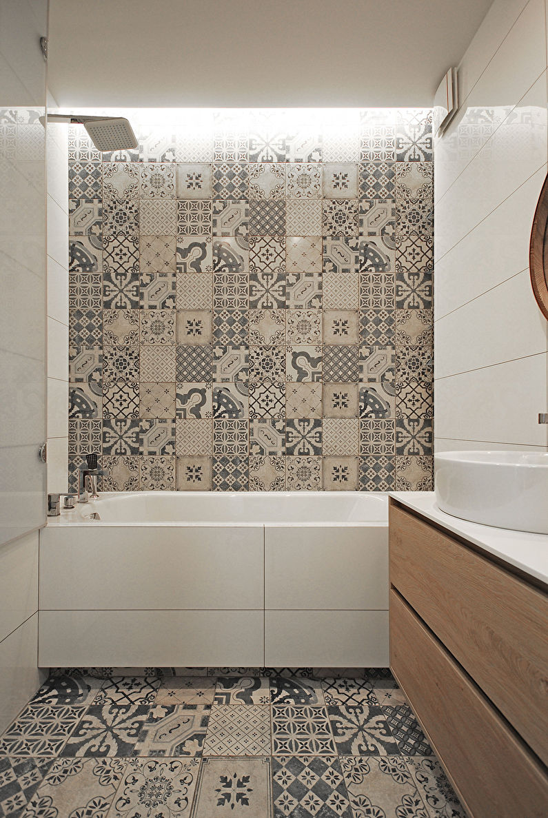 Design salle de bain 3 m² dans le style scandinave - photo