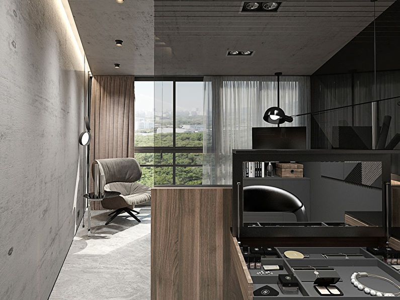 Conception de l'appartement dans le style du minimalisme, Domodedovo