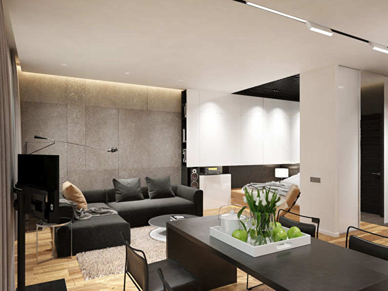 L'intérieur de l'appartement est de 36 m².