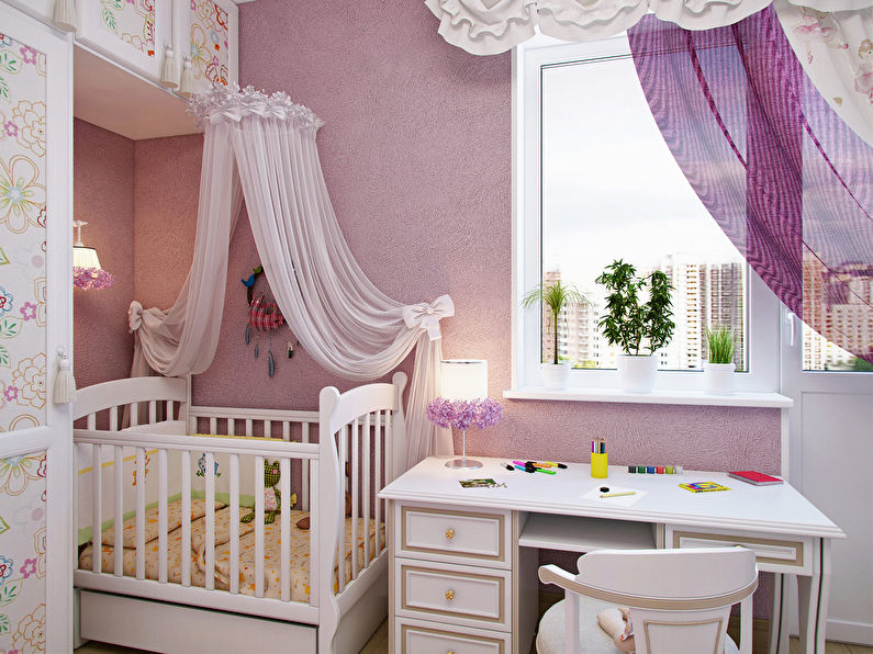 Têxteis - concepção de um quarto infantil pequeno