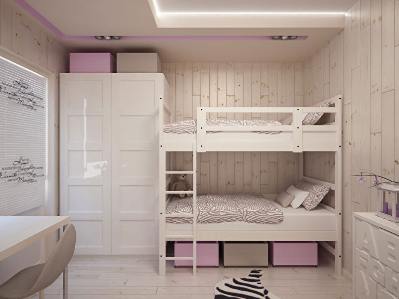 تصميم غرفة أطفال صغيرة 9-10 متر مربع - صورة فوتوغرافية