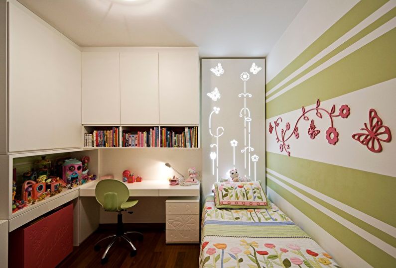 Дизайн на малка детска стая за момиче - снимка
