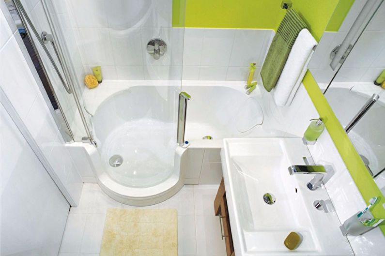 Siauras vonios kambario dizainas - santechnika