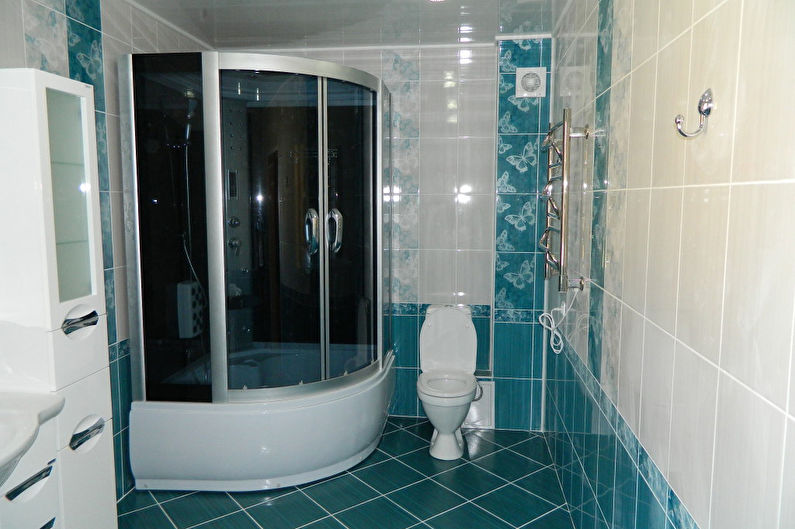 Šauras vannas istabas dizains - santehnika