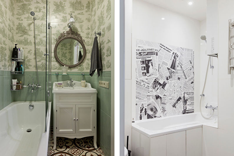 Interior design di un bagno stretto - foto