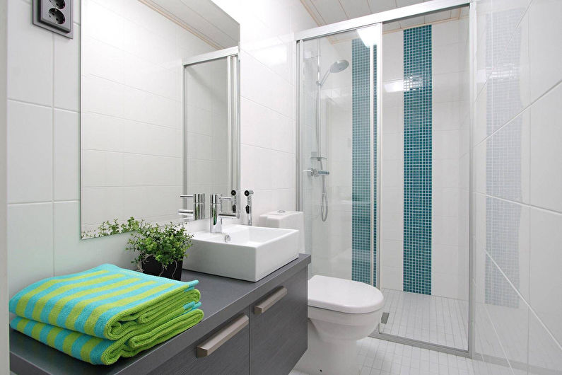 Siauro vonios kambario interjero dizainas - nuotrauka