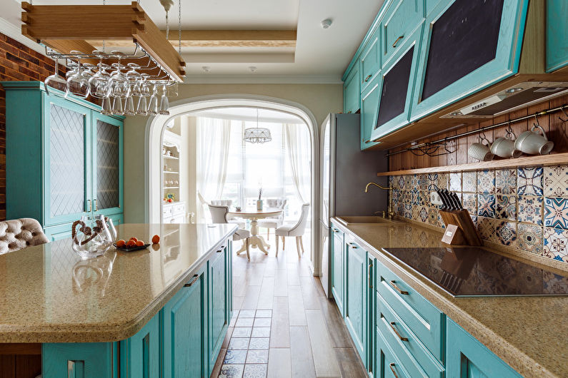 Bucătărie cu Insula Provence - Design interior