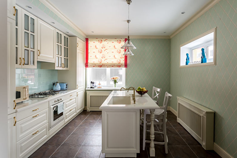 Design de interiores de cozinha com ilha - foto