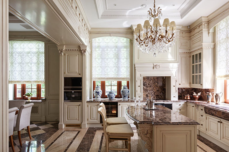 Design de interiores de cozinha com ilha - foto