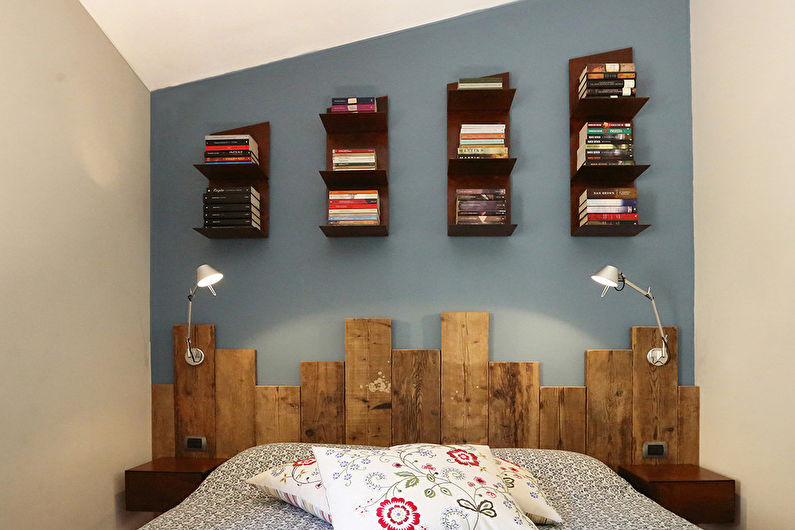 Camera da letto soppalco blu - Interior Design