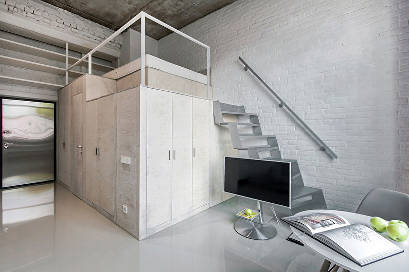 Loft stil sovrum design - Möbler