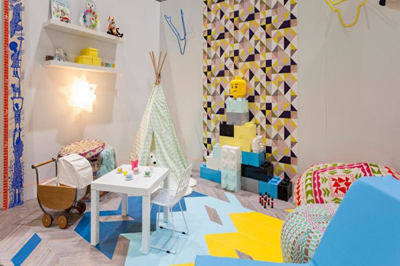 Kombinace barev v interiéru dětského pokoje - foto