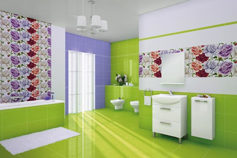 Krāsu kombinācijas vannas istabas interjerā - Krāsu ritenis