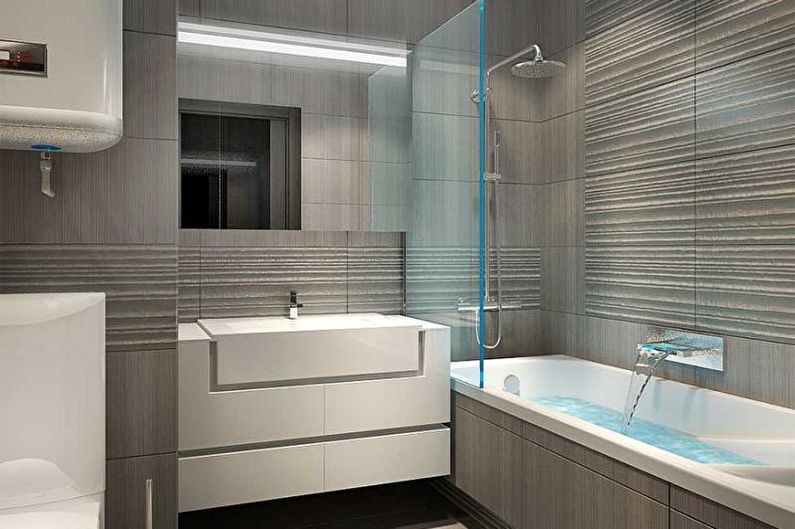A színkombináció a fürdőszoba belső részén - fénykép