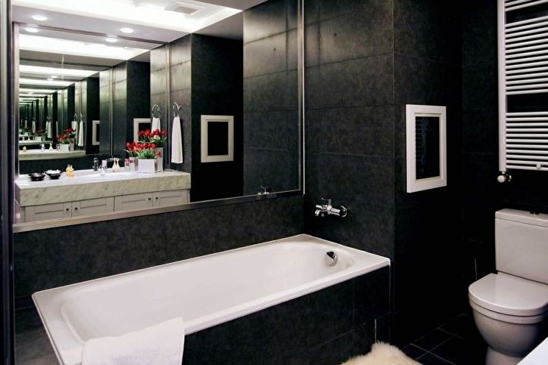 Värien yhdistelmä kylpyhuoneen sisustuksessa - valokuva