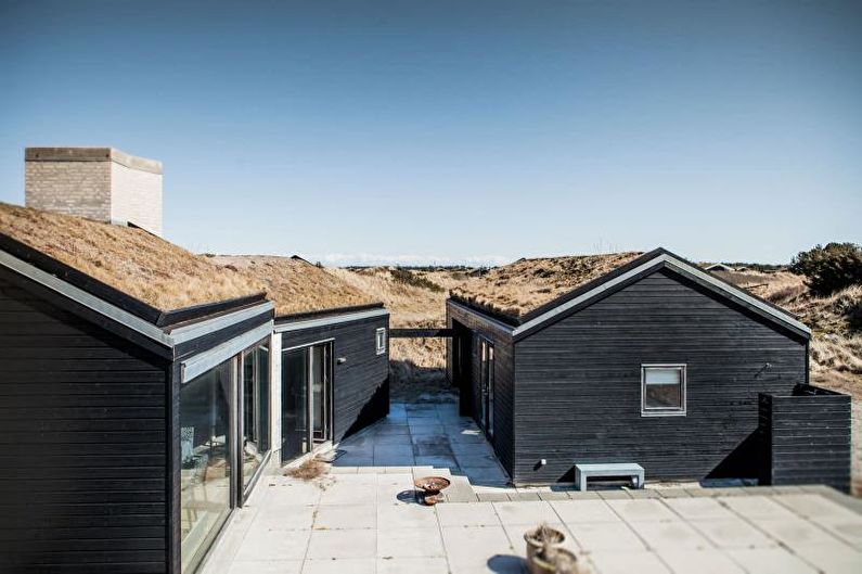 Tető egy skandináv stílusú vidéki házhoz - fénykép
