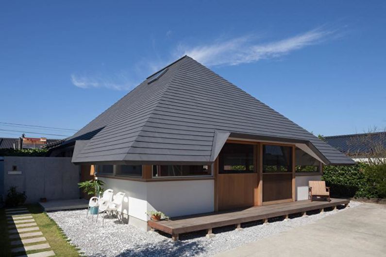 Atap untuk rumah desa gaya Scandinavia - foto