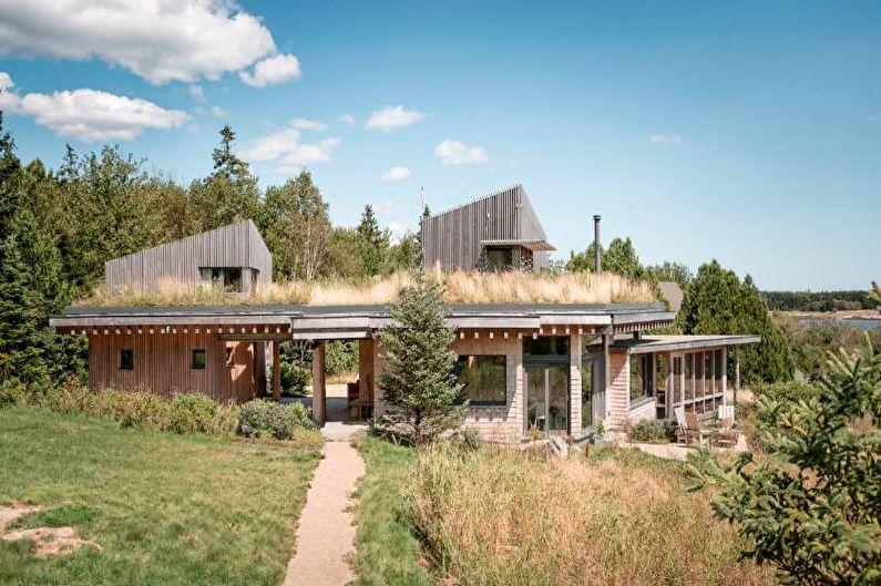 Telhado para uma casa de campo em estilo escandinavo - foto