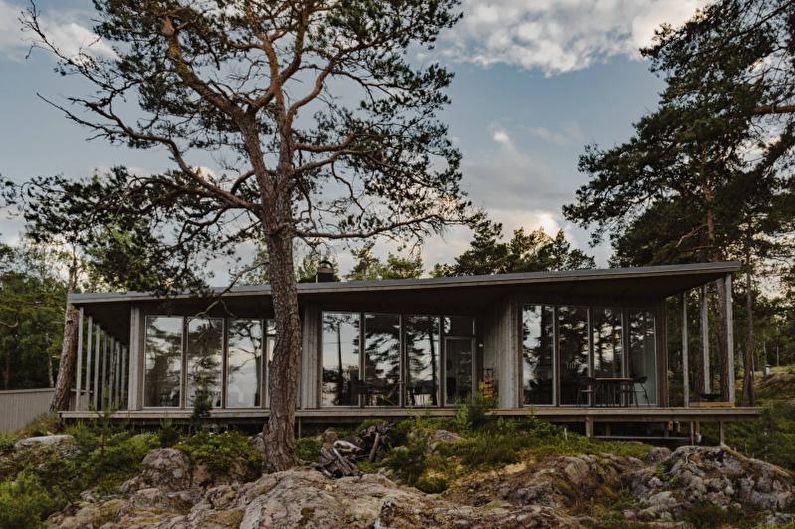 Skandináv vidéki ház - ablakok és ajtók