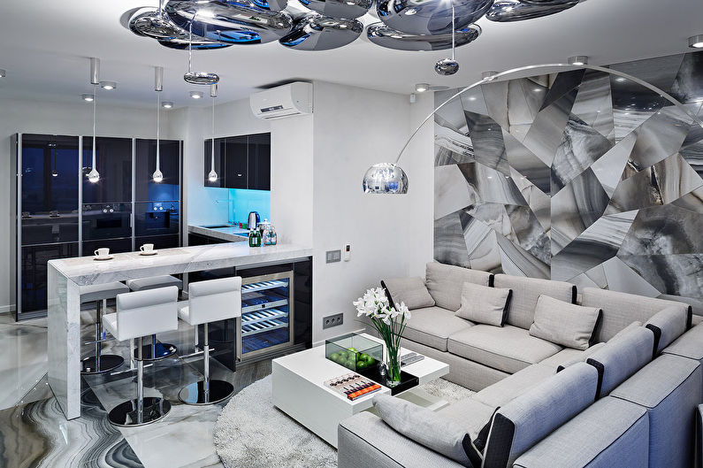 Interior of the Luxury of Minimalism Apartment - foto 2
