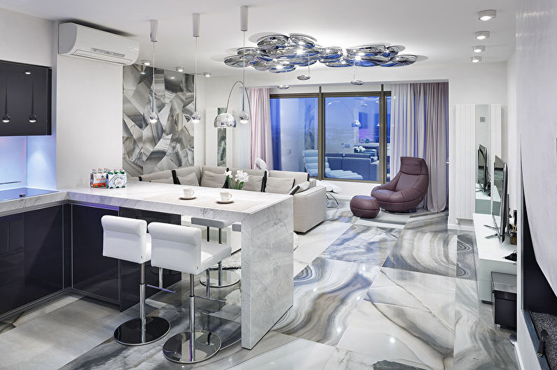 A minimalista luxus apartman belső tere - 5. fotó