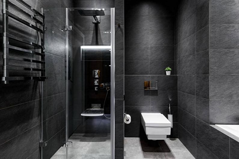 Šedá kúpeľňa - interiérový dizajn 2018