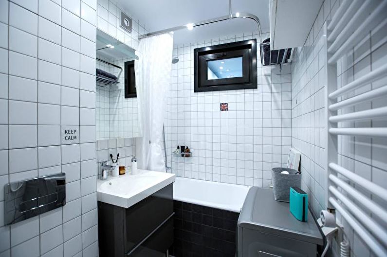 Egy kis fürdőszoba belsőépítészete 2018