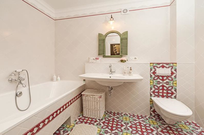 Interiørdesign i et lille badeværelse 2018