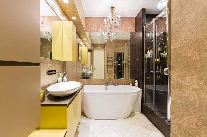 Design de interiores de uma pequena casa de banho 2018