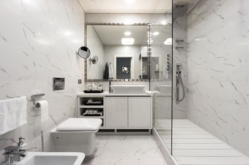 การออกแบบตกแต่งภายในของห้องน้ำ 2018 - ภาพถ่าย