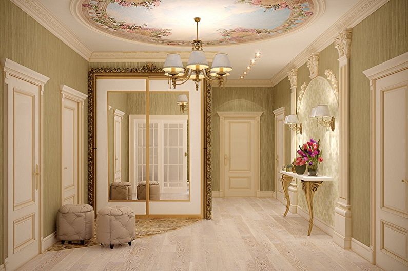 Hall - Design av en lägenhet i klassisk stil