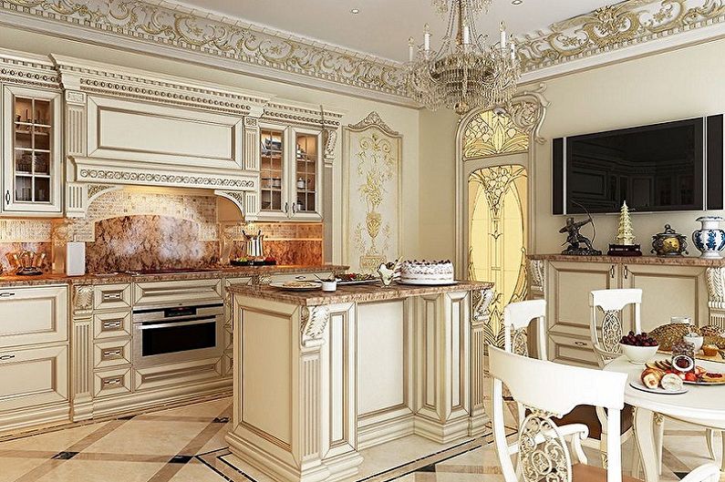 Kuchnia - klasyczny apartament