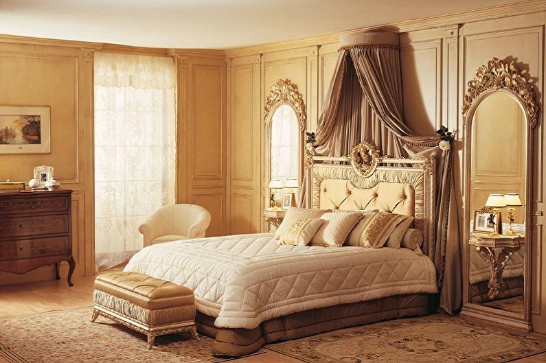 Spavaća soba - Dizajn stana u klasičnom stilu