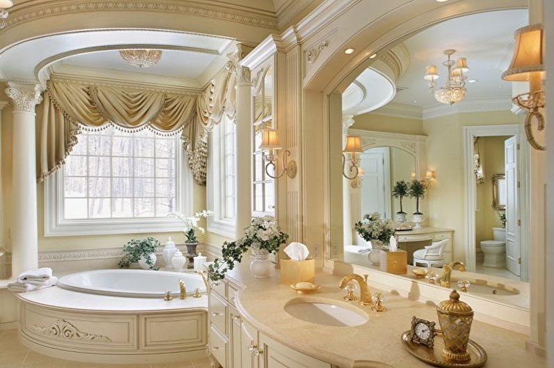 Vannas istaba - klasiskā dizaina dzīvoklis