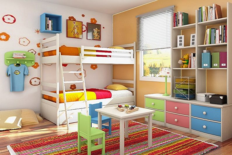 Pienen lastenhuoneen suunnittelu - väriratkaisut