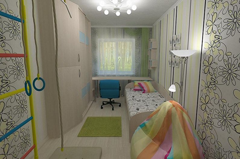 Дизайн на малки стаи за деца - декорация на стени
