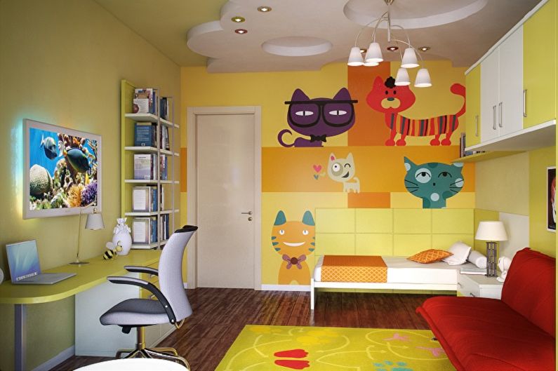 التصميم الداخلي لغرفة الأطفال الصغيرة - الصورة