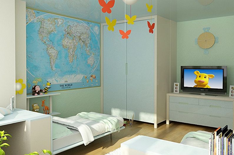 Interior design di una piccola stanza dei bambini - foto