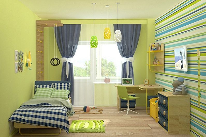 Diseño interior de una habitación infantil pequeña - foto