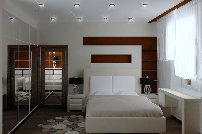 Malá spálňa v štýle minimalizmu - interiérový dizajn