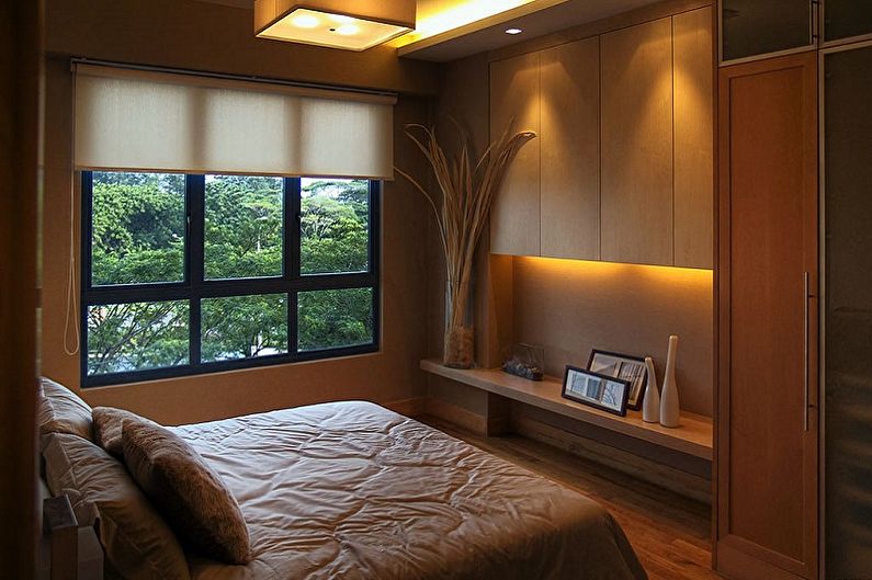 Интериорен дизайн на малка спалня - снимка