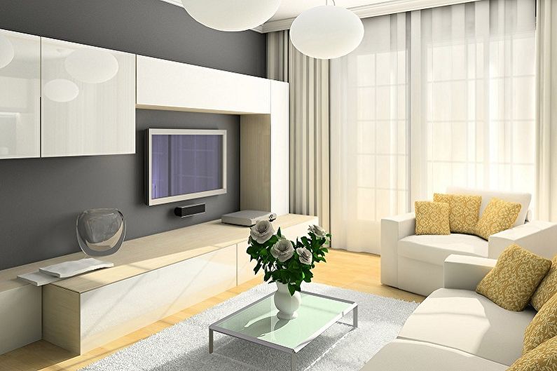Návrh obývacej izby 12 m2 - Nábytok