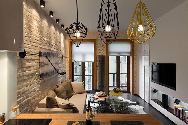 Návrh obývacej izby 12 m2 - Osvetlenie a výzdoba