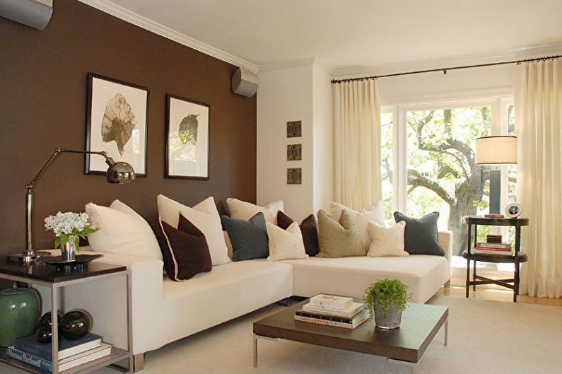 Design interiéru obývacího pokoje je 12 m2. - Foto