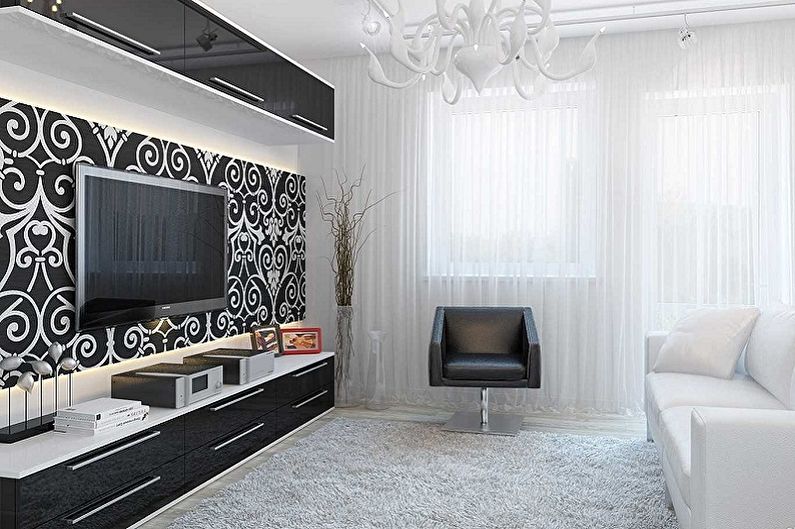 Pequena sala de estar ao estilo do minimalismo - Design de Interiores
