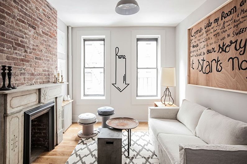 Small Loft Style Living Room - Interior Design