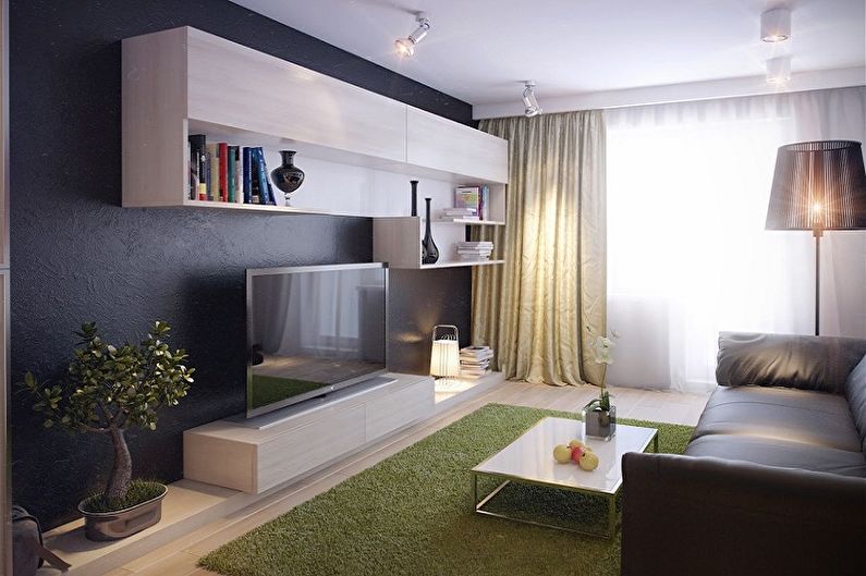 Design interiéru malého obývacího pokoje - foto
