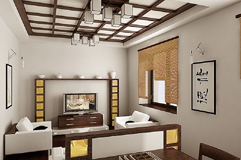 Design de interiores de uma pequena sala de estar - foto