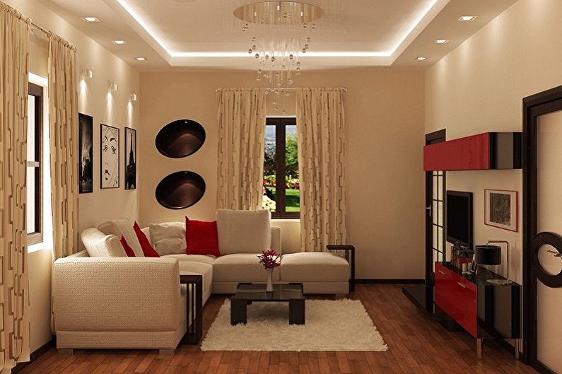 Interior design of a small living room - photo