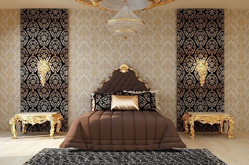 The combination of wallpaper in the interior - Combination of wallpaper with a pattern